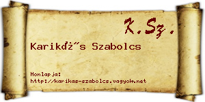 Karikás Szabolcs névjegykártya
